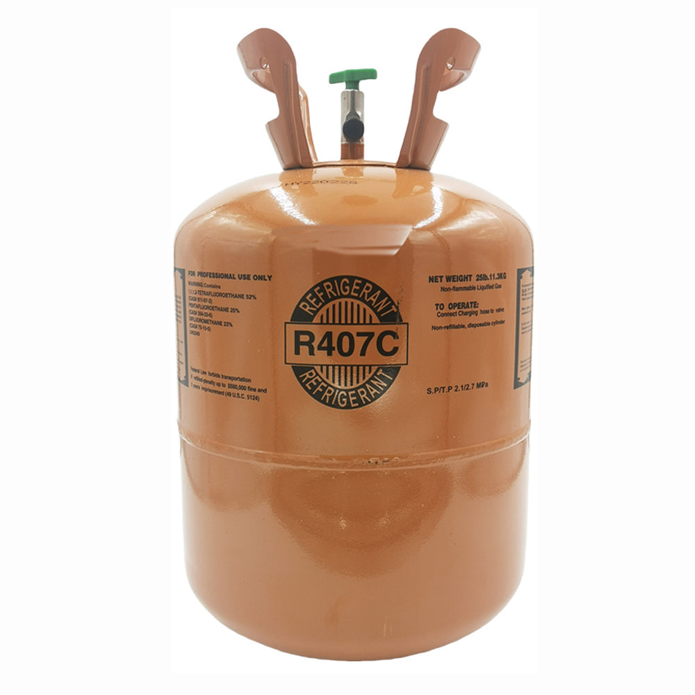 25Lb R407C / R-407C Refrigerant Gas Cylinder for HVAC Systems refrigerant cylinder